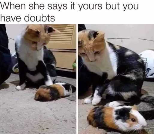 When she says its yours but you have doubts
