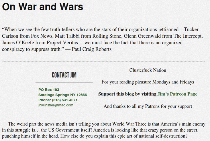 headline: On War and Wars